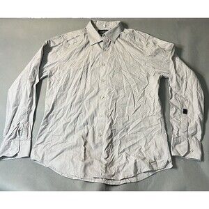 Marc Ecko Cut & Sew Shirt Mens Large Black Button Up Long Sleeve Cotton Dress